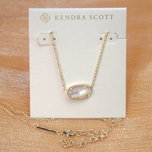 Kendra Scott Elisa Pendant Necklace in Ivory Pearl + Dust Bag